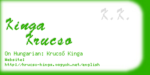 kinga krucso business card