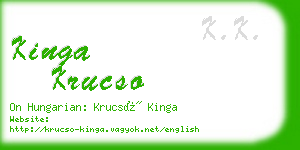 kinga krucso business card